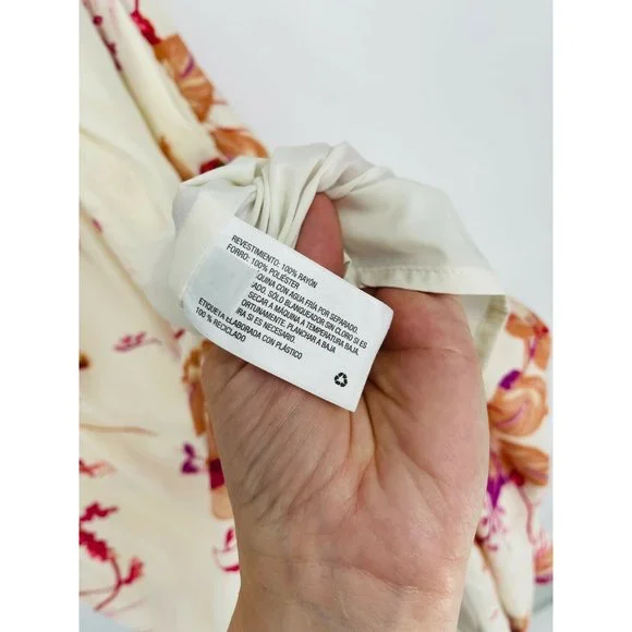 A New Day Womens Dress Size M Floral Short Cap Sleeve Pockets Cinched Waist NWT - Picture 8 of 8